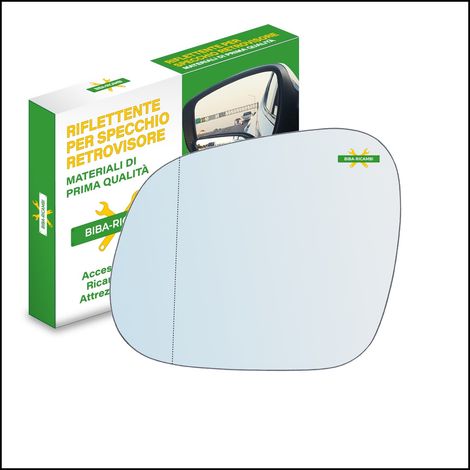 Vetro specchio retrovisore cromato asferico lato sx-guidatore per seat altea (5p