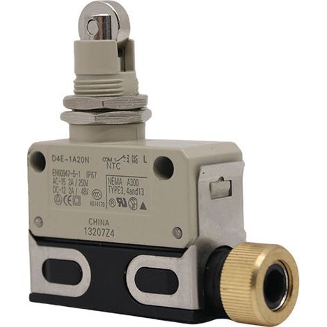 Interrupteur de fin de course étanche IP67 D4E-1A20N, un remplacement pour l'interrupteur d'origine étanche à la poussière et à l'huile. (1/4)