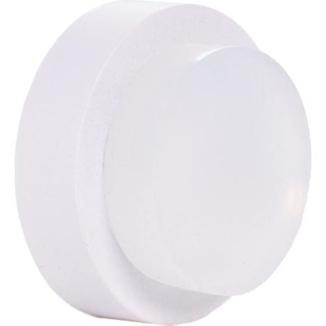 EVI Herrajes Fermaporta adesivo per parete/maniglia 24 x 14 mm gomma bianca acciaio inossidabile laccato bianco Include vite + tassello di fissaggio Mod. 04020524TPMNG (1/4)
