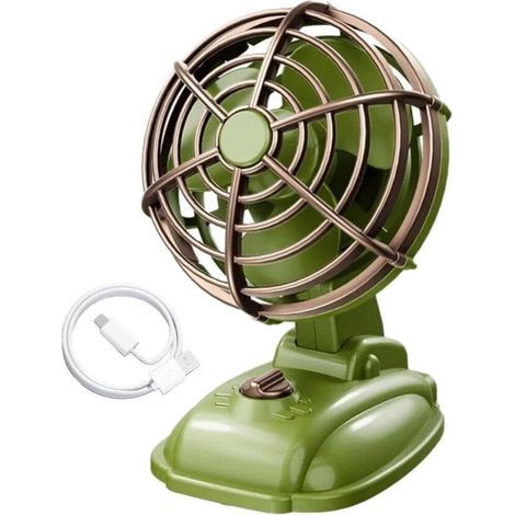 Mini ventilateur de bureau électrique, ventilateur portable rechargeable par USB, ventilateur de bureau silencieux, petit ventilateur rafraîchissant pour dortoir étudiant (1/4)