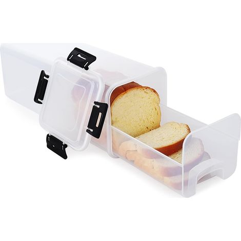 Boîte à pain en plastique avec couvercle et joint hermétique, pour le plan de travail, la cuisine et le rangement à domicile.-AquaForge (1/5)
