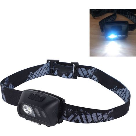 Lampada frontale nera da 1200 mAh, ultra luminosa, con ricarica USB, sensore di movimento regolabile, ideale per campeggio, pesca ed escursionismo all'aperto. (1/4)