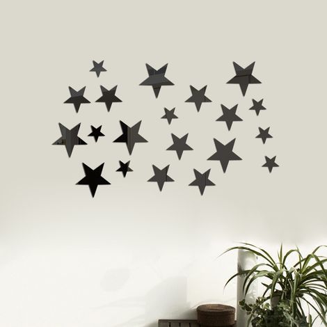 Autocollants Miroir En Pvc - Taille Combinée Grande Moyenne Petite - Imperméable Couleur Chocolat - Pour Décoration Murale Salon Chambre - Lot De 3 Pièces (1/4)