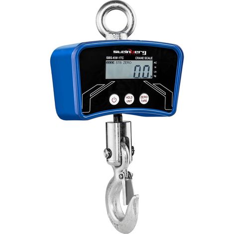 Báscula de gancho - 1.000 kg / 0,2 kg - Pantalla LCD retroiluminada 140000119