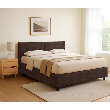 Cama Doble Bath, Desenfundable, Hecho en Italia, Marrón (1/4)