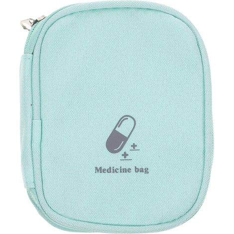 Mini trousse de premiers secours portable pour voyage, mini sac de rangement pour médicaments (1/5)