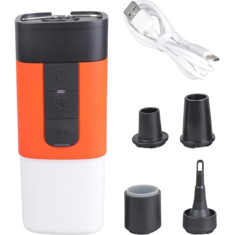 Pompes à air multifonctions avec boîtier USB pour gonflage rapide du matelas - Petite taille avec lumière (1/5)