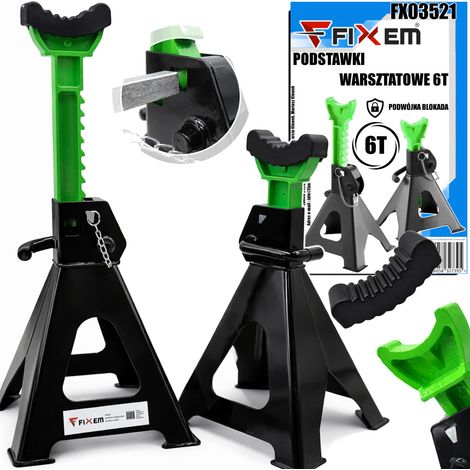 SUPPORTI DA OFFICINA 6T CON BLOCCAGGIO IN GOMMA