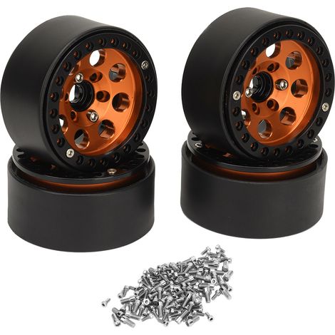 4 Stück 1,9-Zoll-RC-Felgen, stabile Aluminiumlegierung für Axial SCX10 II III – Gold (1/5)