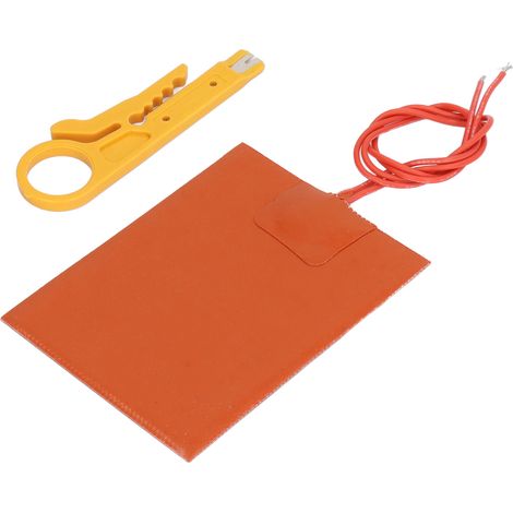 Tapis chauffant silicone 12V 20W, flexible et résistant, haute sécurité, température max 250℃, pour applications diverses (1/5)