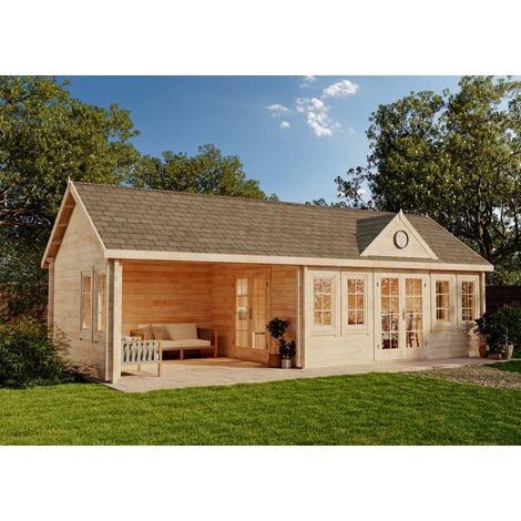 Abri de jardin CLOCKHOUSE® Big Ben 70 Naturel , mm Épaisseur paroi 950 x 420 cm (1/5)