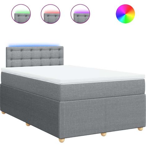 Maison Exclusive - Boxspringbett mit Matratze Hellgrau 120x190 cm