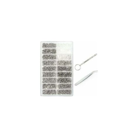 1000 Mikroschrauben-Reparatursets für Brillen, inklusive Brock und Schraubendreher, für Brillen, Sehhilfen und Uhren – Crezuo (1/4)