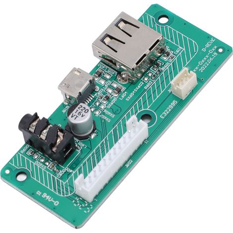 Scheda porta di ricarica altoparlante, circuito connettore audio USB verde per la ricarica 3GB (1/5)