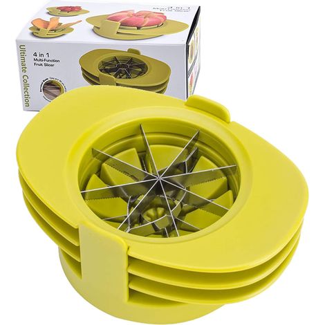 4 en 1 Apple en forme de poire évider tomates Cutter multifonctionnel Fruit Slicers Ensemble ustensile de cuisine, Coupe-trancheuse à pomme, Couper Fruits avec Trancheuse Poire Mangue-Fei Yu (1/5)