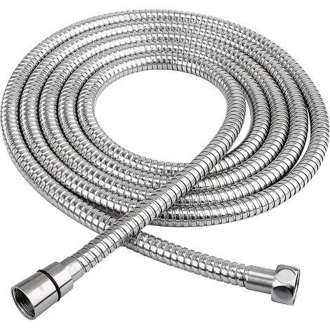 Flexible de douche extra long en acier inoxydable, rallonge pour pommeau de douche à main. (1/5)