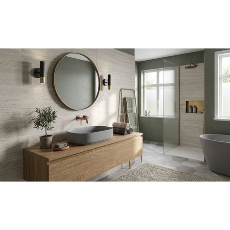 Lavabo ovale da appoggio senza troppo pieno in ceramica senza foro rubinetto - Grigio Pietra Opaco