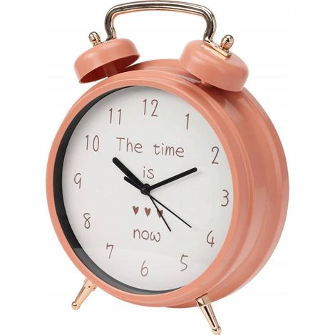 Reloj Home Styling Collection clásico naranja melocotón 24 cm plástico (1/2)