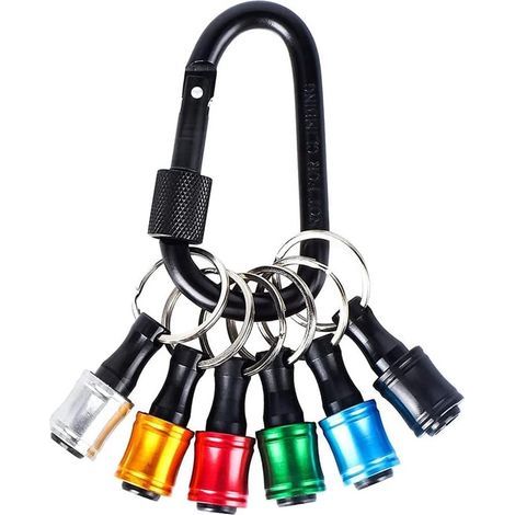Ensemble de 6 porte-embouts de tournevis - Tournevis hexagonal 1/4 pouce - Porte-embout magnétique - Porte-embout porte-clés (1/5)