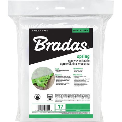Tela Agrícola de Protección Primavera Blanca 17g 1,1x10m, ideal para cultivos y jardinería, protección contra heladas y clima frío.