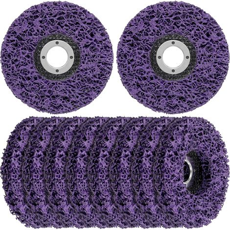 (10 Pièces) Disques de Nettoyage 125 mm, Dérouillant Disque Abrasif pour Meuleuse d'Angle, CSD Disque pour Métal, Pierre, Bois et Plastique (1/5)