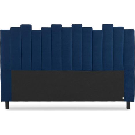 Tête de Lit en Velours Design "Kenty" 180cm Bleu (1/5)