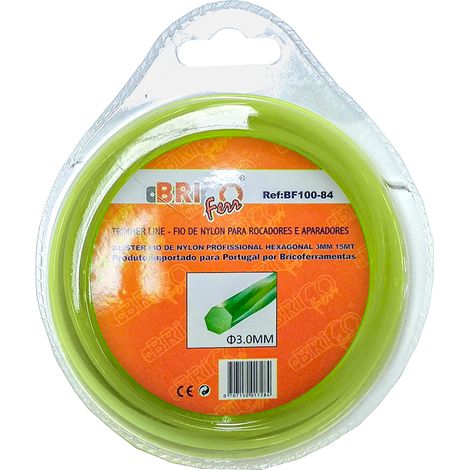 Bricoferr Fil de nylon hexagonal 3 mm 15 m (1/2)