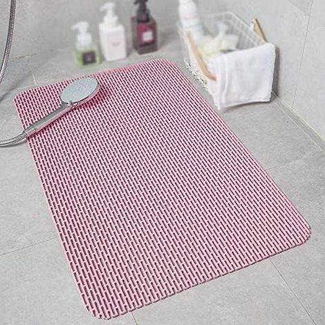 U/D Badezimmer-Anti-Rutsch-Matte/Teppich aus PVC, besonders komfortabel und rutschfest, leicht zu reinigen, hinterlässt keine Flecken und verstopft den Abfluss nicht. Ideal für Badewanne, Dusche und B
