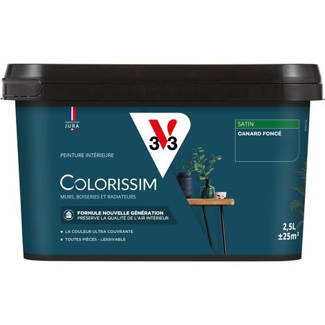 Peinture murale intérieure Colorissim® V33 Canard foncé Satin 2,5L