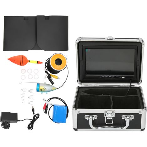 Tragbare 7-Zoll-Unterwasser-Angelkamera, 1200-TVL-LCD-Bildschirm, weißes LED-Licht, Fischfinder, 30 m/98,4 ft, 100–240 V mit UK-Stecker (1/5)