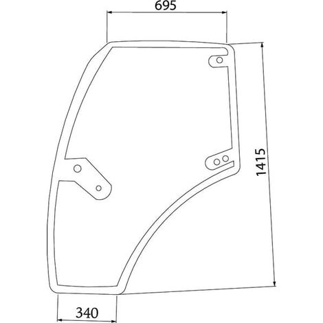 Cristal puerta dcha. UNIVERSAL 00121432020N (1/2)