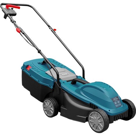 Cortacésped eléctrico Könner & Söhnen KS 32LM, 1200 W, ancho de corte de 32 cm, altura regulable, cesta recolectora de 30 L, ligero y compacto, ideal para jardines pequeños. (1/5)