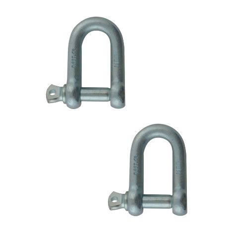 Carte 2 manilles acier zingué Ø10 mm VISO - MAN102NP