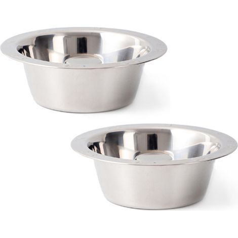 Bol Pour Chien - Acier Inoxydable - Design Ralentisseur Avec Centre Surélevé - Convient Pour Chiens De Toutes Tailles - Lot De 2 (1/5)