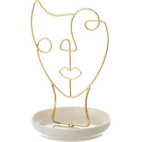 Porte bijoux visage doré (1/4)