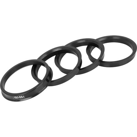 Black Plastic Wheel Hub Centre Rings 73.1mm to 65.1mm (1/4)