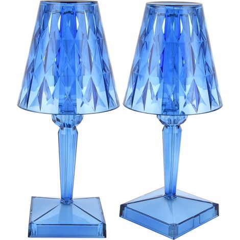Lampe de bureau LED en cristal avec motif diamant prismatique transparent, rechargeable par USB, à intensité variable, idéale pour les chambres, salles à manger, bars, bureaux et tables décoratives. C (1/5)