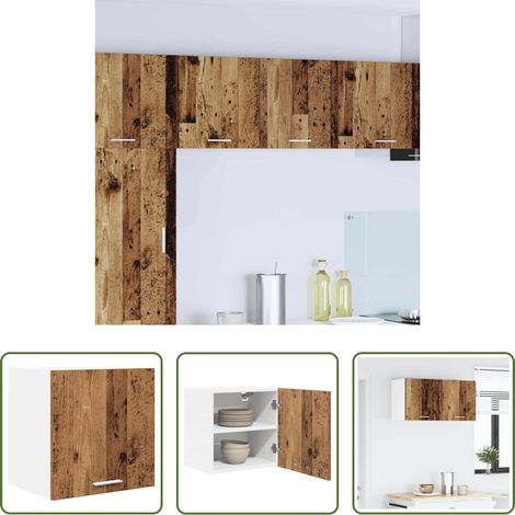Holzschrank - Hängeschrank Altes Holz und Weiß 40 x 31 x 40 cm Holzwerkstoff (1/5)