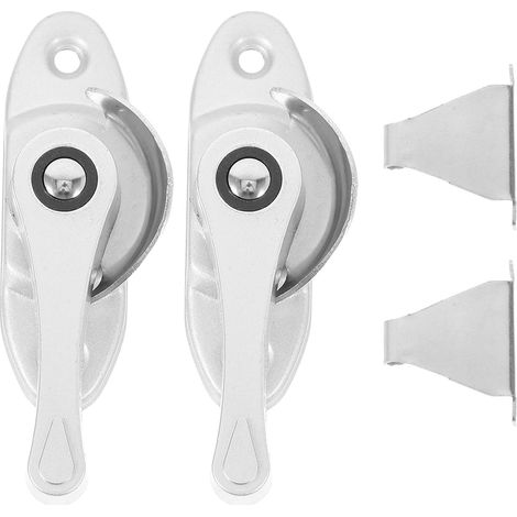 Verrous de Châssis en Acier Inoxydable pour Fenêtres Coulissantes et Portes, Lot de 2 Installation Rapide, pour Protection des Fenêtres la Maison