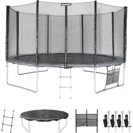 sweeek - Trampolin Ø430cm mit Sicherheitsnetz und Zubehör (1/5)