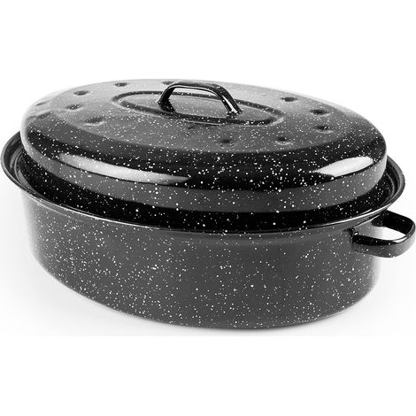 IBILI, Cocotte ovale black, 38 x 28 x 15 cm, acciaio smaltato. (1/3)