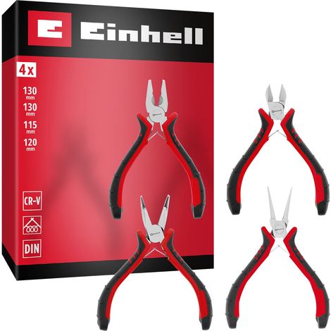 EINHELL Set de pinces de précision, 370532, 4 pièces