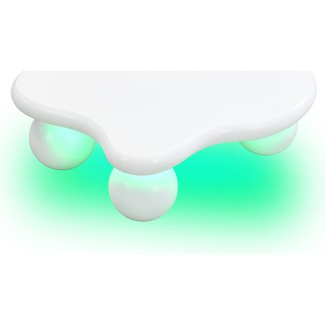 Modernes Hochglanz-Couchtisch mit LED-Beleuchtung und 2 Schubladen – Stilvoller 90x55x41 cm Beistelltisch mit Stauraum, Belastbar bis 30 kg (1/5)
