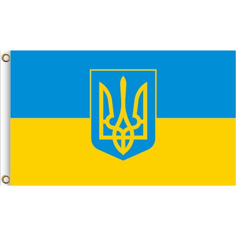Drapeau Ukraine 90x150 cm - Pavillon Bleu et Jaune pour Jardin, Terrasse ou Événements Extérieurs