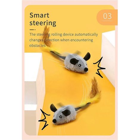 Elektronisches Spielzeugmaus-Handy, Katzenspiel, eigenständiges Geschenk, grau (1/5)