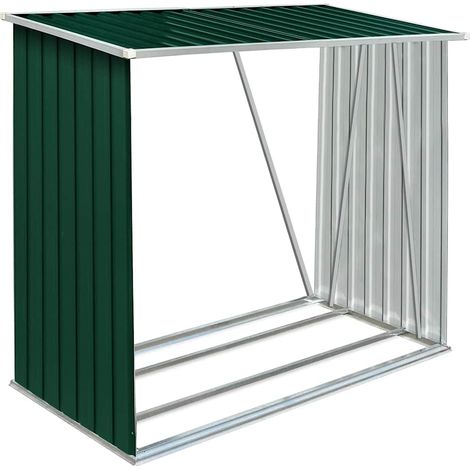 Capannone da Giardino in Acciaio Zincato 163x83x154 cm Verde vidaXL