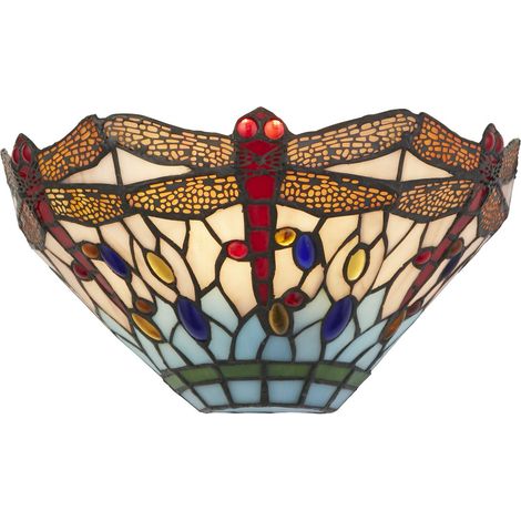 Searchlight Dragonfly Applique murale à 1 lumière, Tiffanny