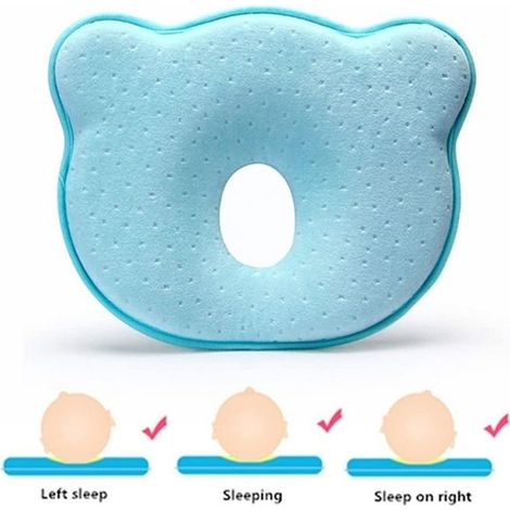 Oreiller pour bébé anti-tête plate, coussin fonctionnel pour prévenir le syndrome de la tête plate, oreiller enfant (1/4)