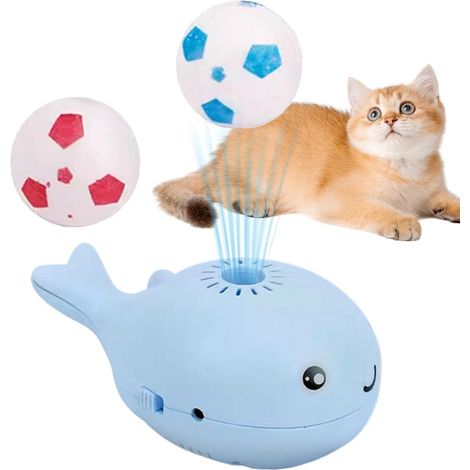 Balle électrique pour chat en forme de baleine, idéale pour jouer au football en intérieur. Son mouvement de roulement autonome stimule l'activité et l'intérêt des chats. Convient à toutes les races d (1/5)