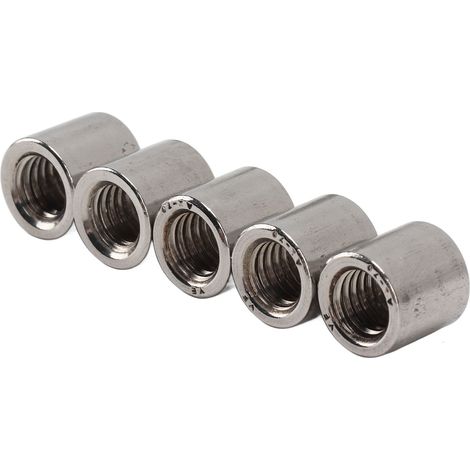 50 Stück Kupplungsmuttern, Rundstangenverbinder, Innengewinde 304 Edelstahl M8x1,25, 12 L12 mm (1/5)